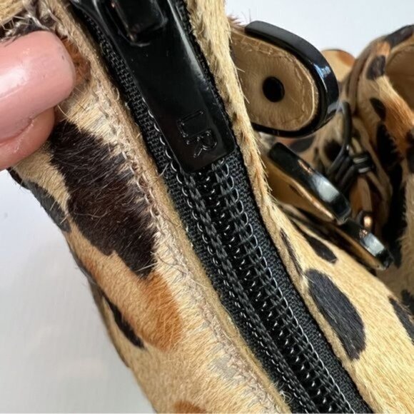 LOEFFLER RANDALL booties womens size 7 Ponyhair Animal Print Lace-Up Ankle - Picture 15 of 15